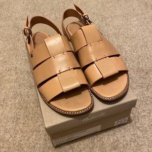 MADEWELL Wide Strap Leather Sandals